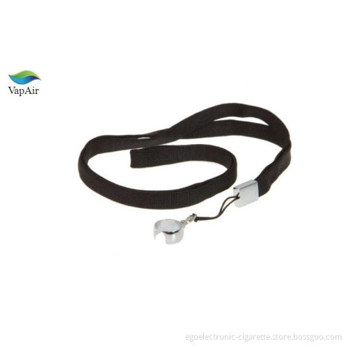 Customized Black Ego Lanyard With Ring E-cig Accessories